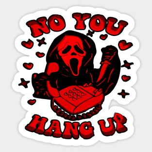 no you hang up cute ghost monster Sticker